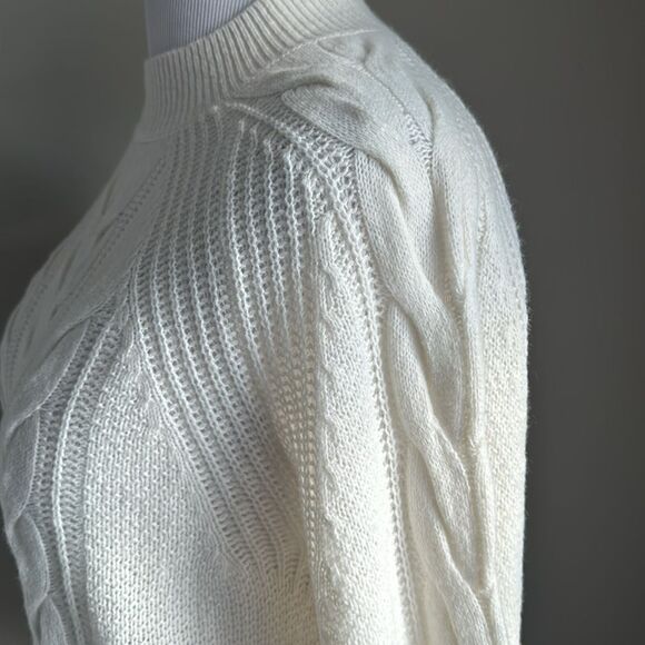 Banana Republic Women’s Gifting Cable Knit Fisherman Sweater Wool Blend Size S - Picture 10 of 14